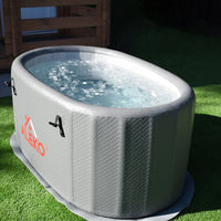 Inflatable Cold Plunge Tub Designed for Home Wellness, Insulated Lid, Double Mesh PVC, EVA Bottom