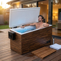 Cold Plunge Tub Engineered for Home Recovery, Built-In Compressor, Ozone Sanitation, Weatherproof Coating — Lifestyle