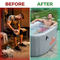 Inflatable Cold Ice Plunge Portable Bath Tub with Cover — Before & After