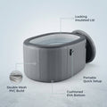 Inflatable Cold Plunge Tub Designed for Home Wellness Recovery, Insulated Lid, Double Mesh PVC, EVA Bottom